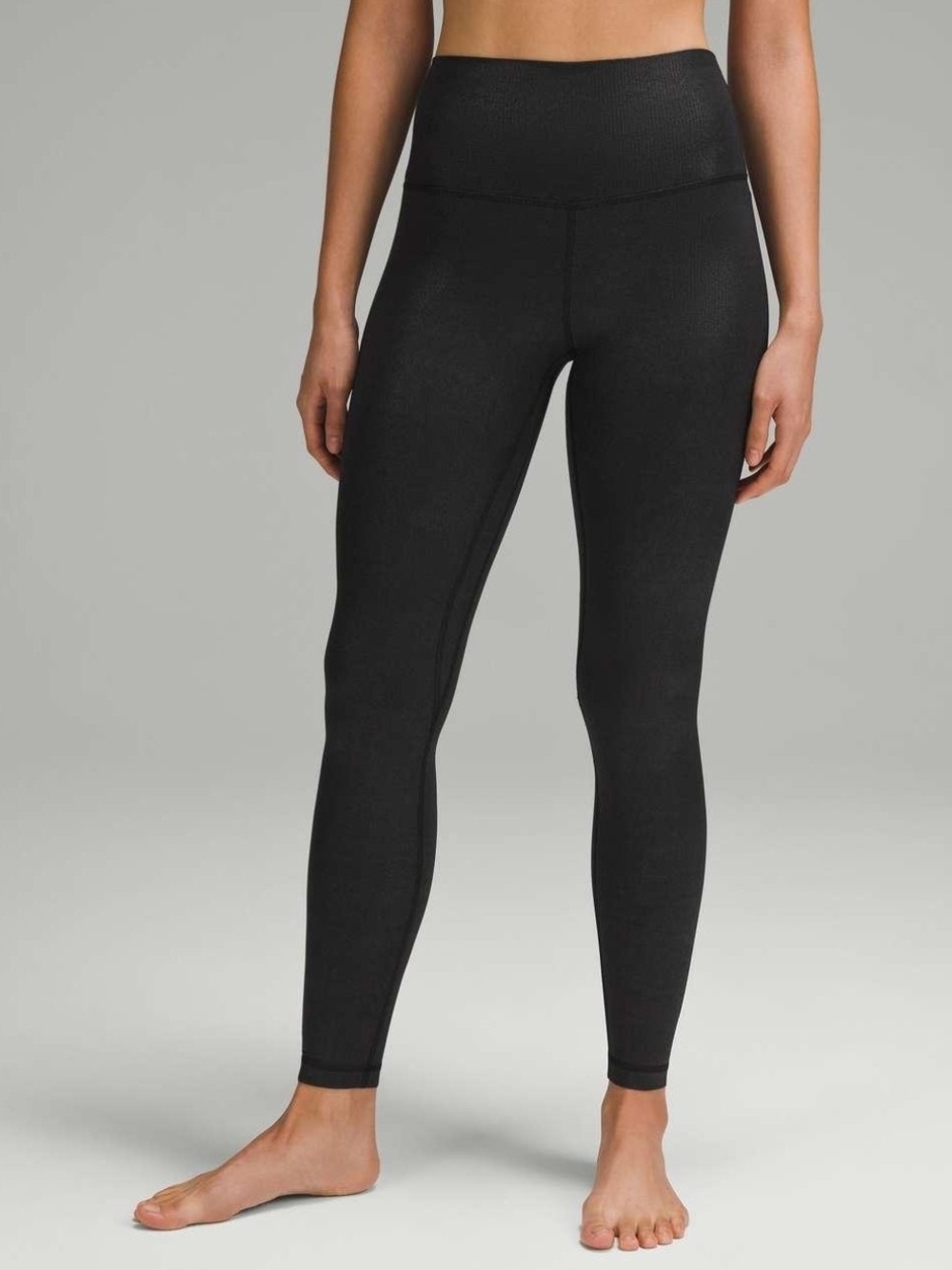 Lululemon Align Ribbed High Rise • 28" •Shine Black • Size 10